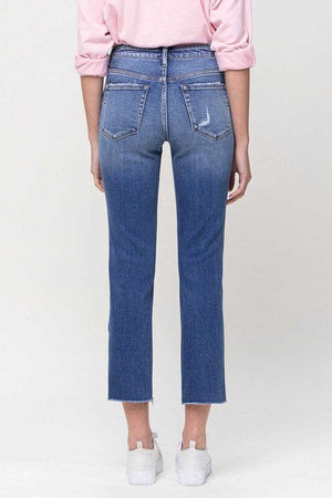 Mid-Rise Straight Crop Jeans VERVET by Flying Monkey 