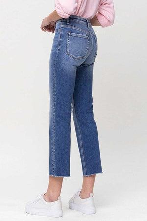 Mid-Rise Straight Crop Jeans VERVET by Flying Monkey 