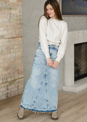 Mina Denim Maxi Skirt