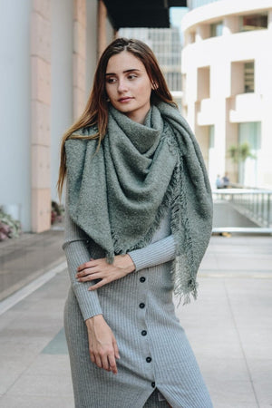 Mohair Square Blanket Scarf Scarves Leto Collection 