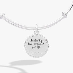 Mom 'Bonded By Love, Connected For Life' Charm Bangle
