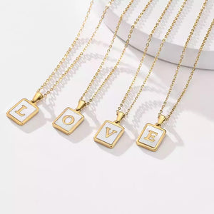 Mother of Pearl Initial Cards