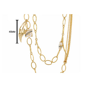 Rock My Swirl Necklace 42 Inch Brass