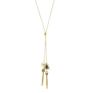 Yellow Bumble Bee Necklace