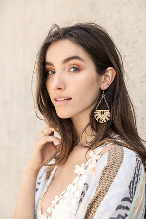Natural Drop Woven Earrings Leto Collection 