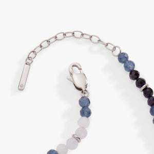 Blue Ombre Semi-Precious Beaded Anklet