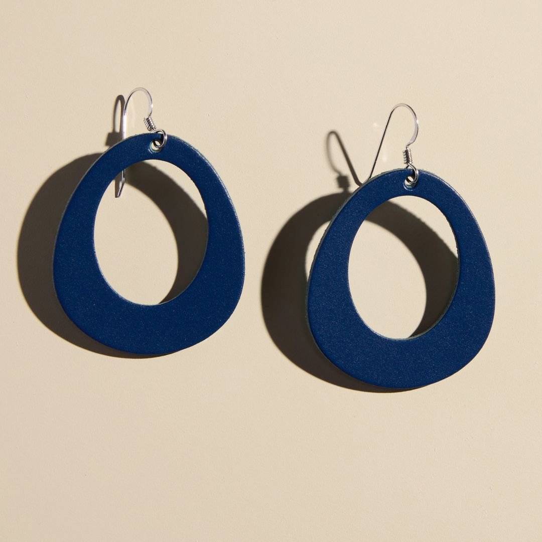Navy Willow Earrings