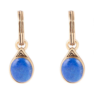 Nova Half-Hoop Blue Lapis and Golden Earrings