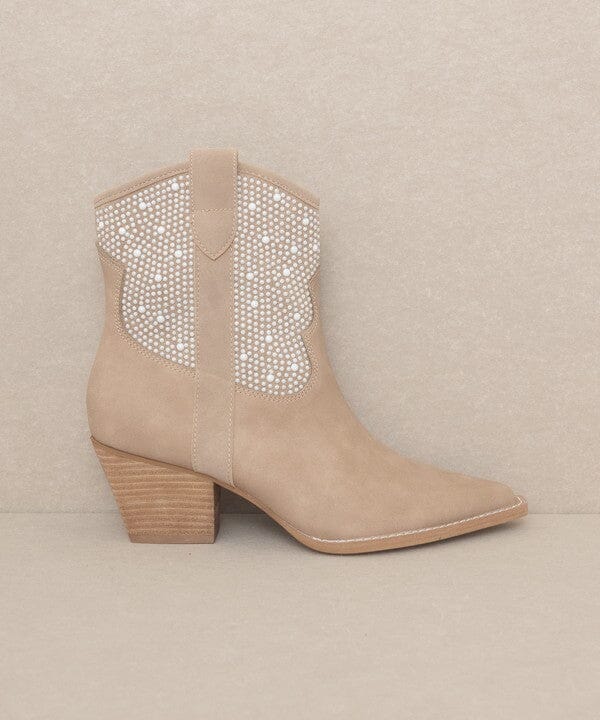OASIS SOCIETY Cannes - Pearl Studded Western Boots KKE Originals CEDAR WOOD 6 