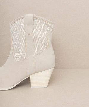 OASIS SOCIETY Cannes - Pearl Studded Western Boots KKE Originals 