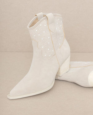 OASIS SOCIETY Cannes - Pearl Studded Western Boots KKE Originals 