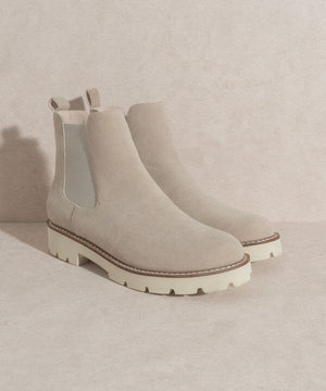 Oasis Society Gianna - Chunky Sole Chelsea Boot KKE Originals LIGHT GREY 7.5 