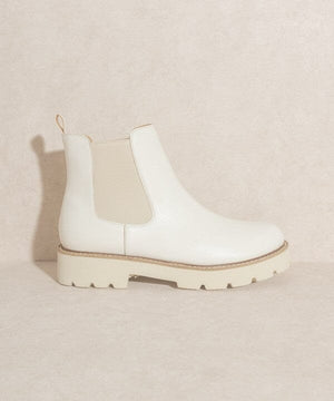 Oasis Society Gianna - Chunky Sole Chelsea Boot KKE Originals WHITE 8 