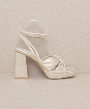 OASIS SOCIETY Zoey - Knotted Band Platform Heels KKE Originals 