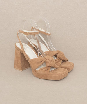 OASIS SOCIETY Zoey - Knotted Band Platform Heels KKE Originals 