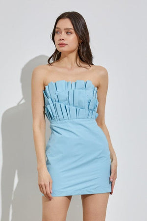 OFF SHOULDER RUFFLE DRESS Do + Be Collection 