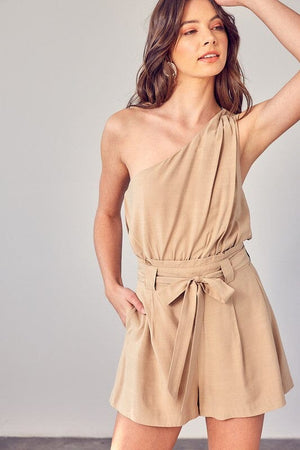 ONE SHOULDER SELF TIE ROMPER Do + Be Collection 