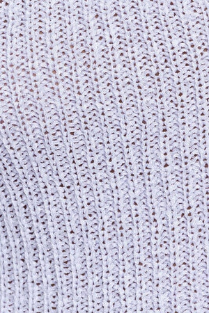 ONE SHOULDER TAPE YARN KNIT TOP LE LIS 