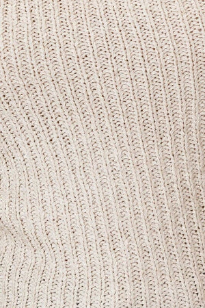 ONE SHOULDER TAPE YARN KNIT TOP LE LIS 