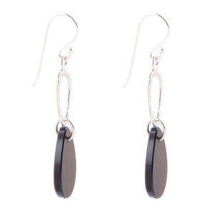Onyx and Sterling Silver Drop Earrings