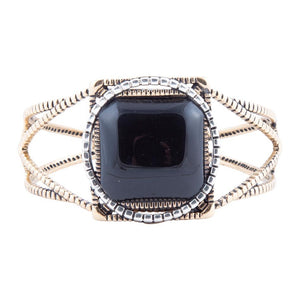 Onyx Mixed Metal Golden Cuff Bracelet