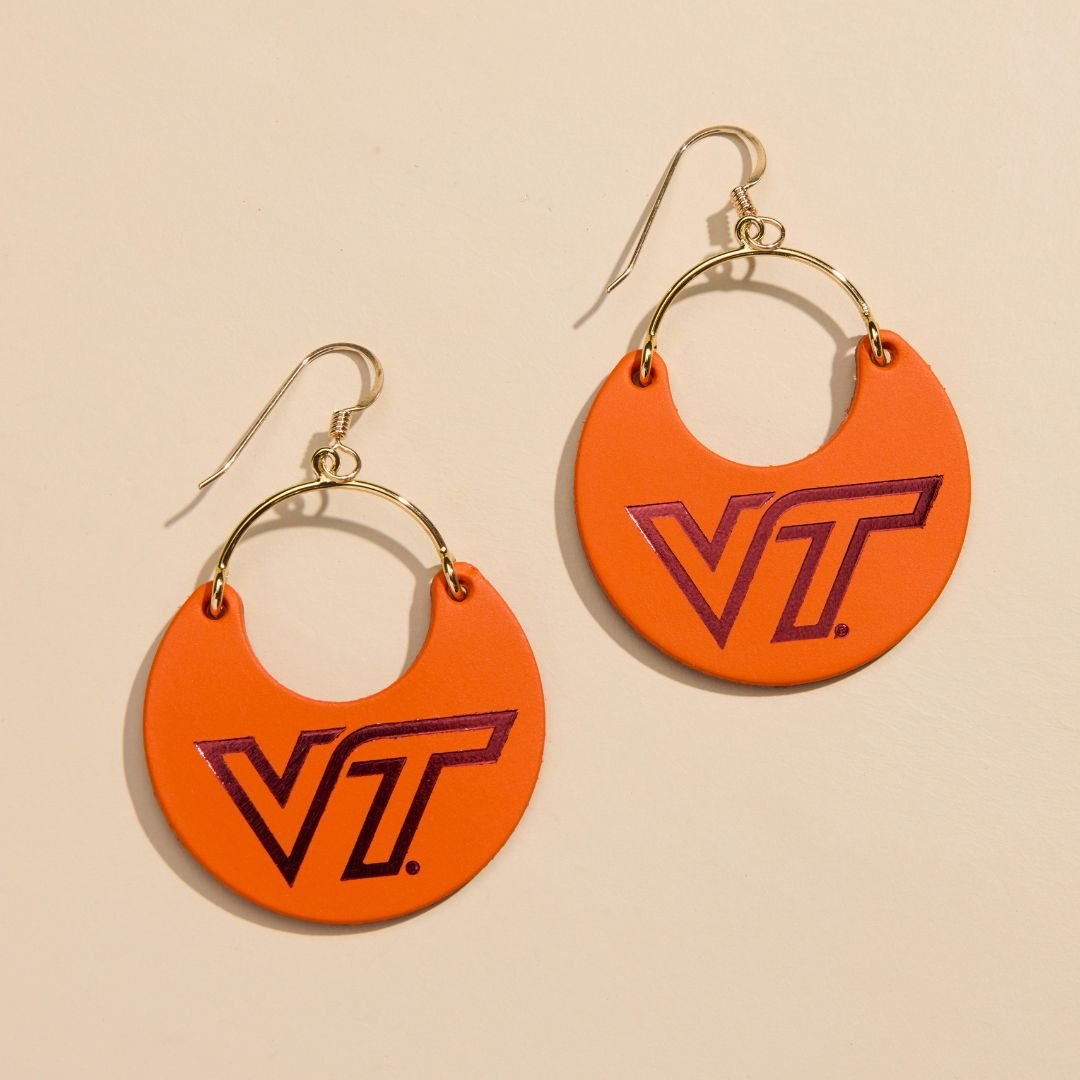 Orange Virginia Tech Nina Earrings
