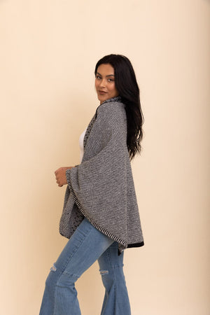Over The Shoulder Knitted Shawl Ponchos Leto Collection 
