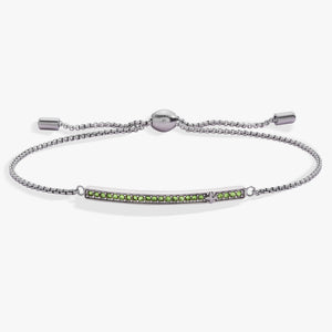August Everyday Birthstone Pave Bolo Bracelet