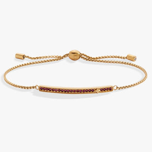February Everyday Birthstone Pave Bolo Bracelet