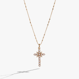 Divine Guides Cross Pendant Necklace