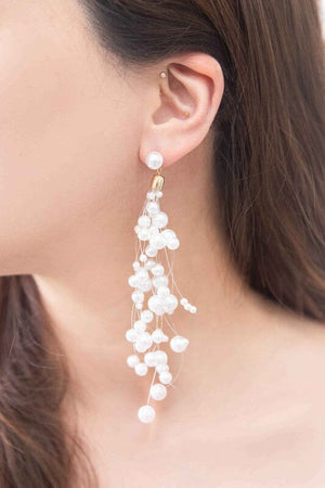 Pearl Waterfall Drop Earrings Lovoda 