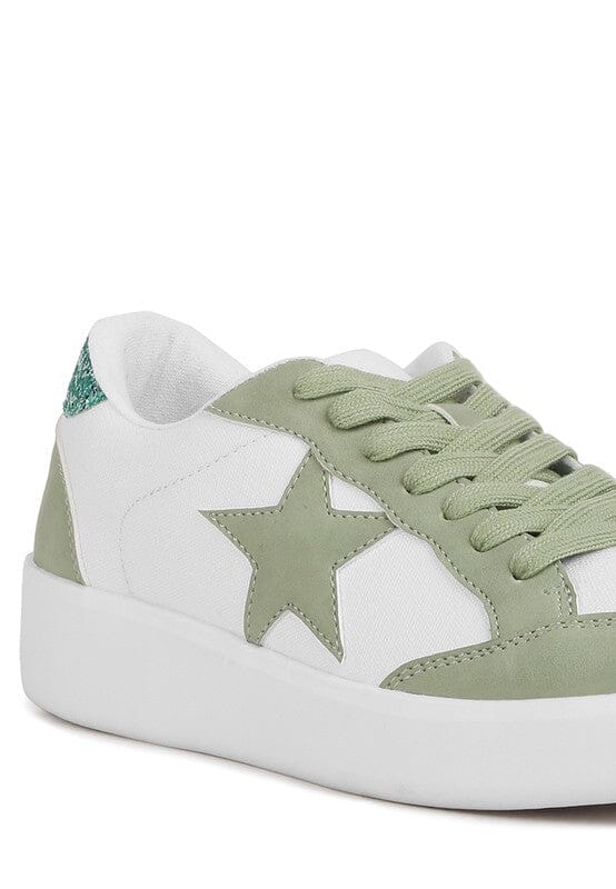 Perry Glitter Detail Star Sneakers Rag Company Green 5 