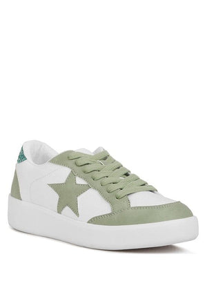 Perry Glitter Detail Star Sneakers Rag Company Green 5 