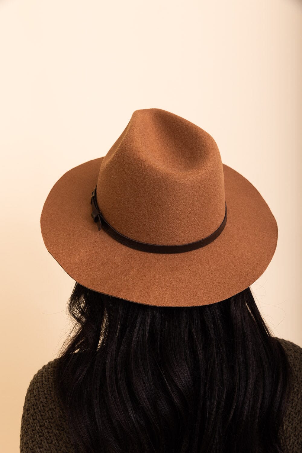 Pinched Front Western Style Hat Hats Leto Collection Camel 