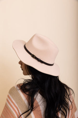 Pinched Front Western Style Hat Hats Leto Collection Nude 