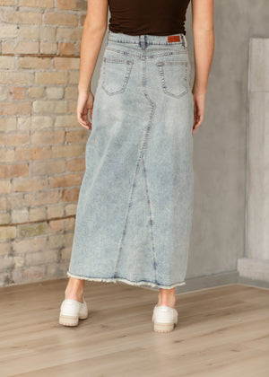 Piper A-line Long Denim Maxi Skirt