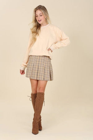 Plaid pleated mini skirt Lilou 
