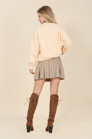 Plaid pleated mini skirt Lilou 