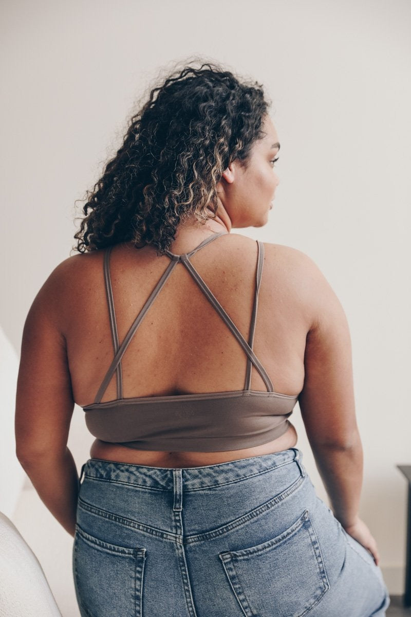 Plus Cutout Seamless Bralette 1X2X / Mocha