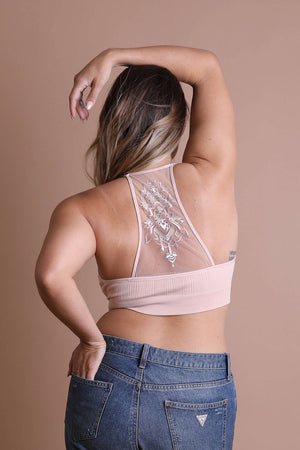 Plus Size Tattoo Back Bralette 1X2X / Blush