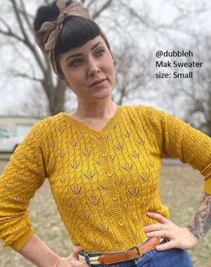 Pointelle Patterned Button Down Sweater Cardigan Mak 