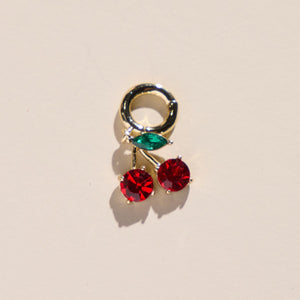 Cherry Charm Bracelet & Stud Set