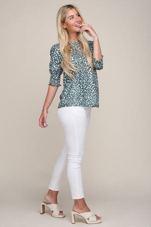 Puff Sleeve Top Nuvi Apparel 