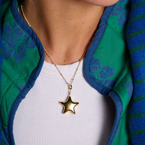 Gold Puffy Star Charm