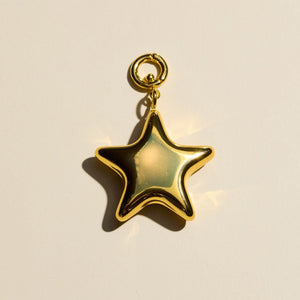 Gold Puffy Star Charm
