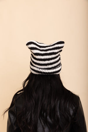 Purrfectly Cozy Cat Ear Crochet Beanie Beanies Leto Collection 