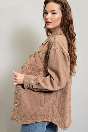 QUILTED BUTTON DOWN JACKET eesome 