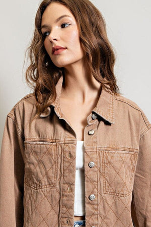 QUILTED BUTTON DOWN JACKET eesome 