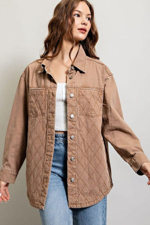 QUILTED BUTTON DOWN JACKET eesome 