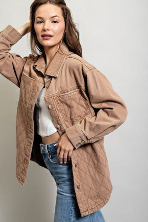 QUILTED BUTTON DOWN JACKET eesome 
